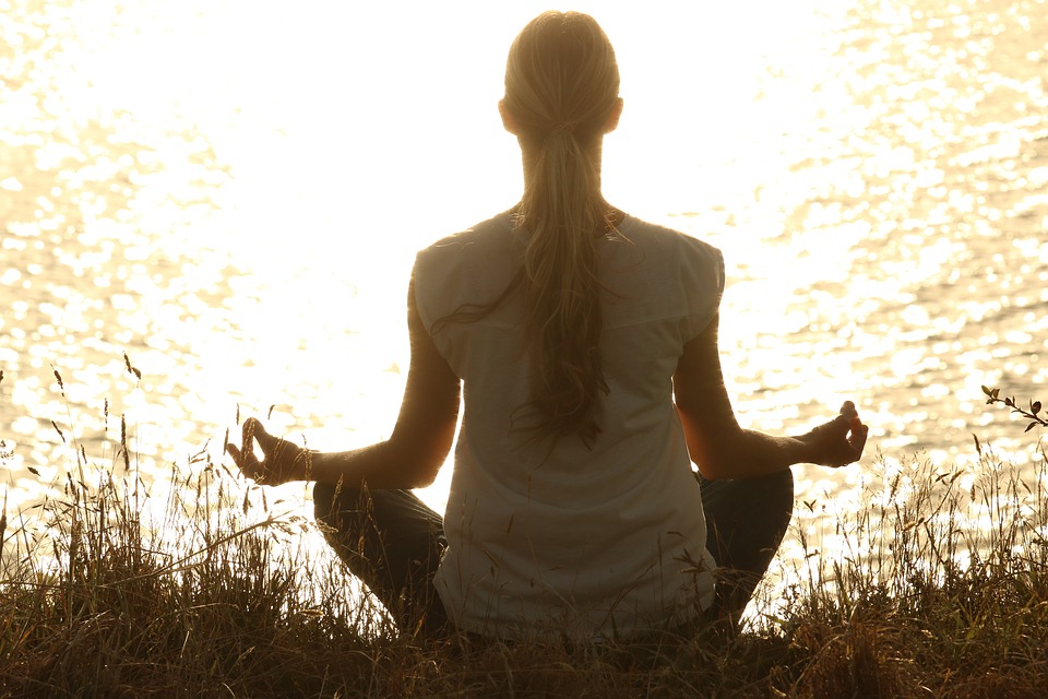 woman doing yoga